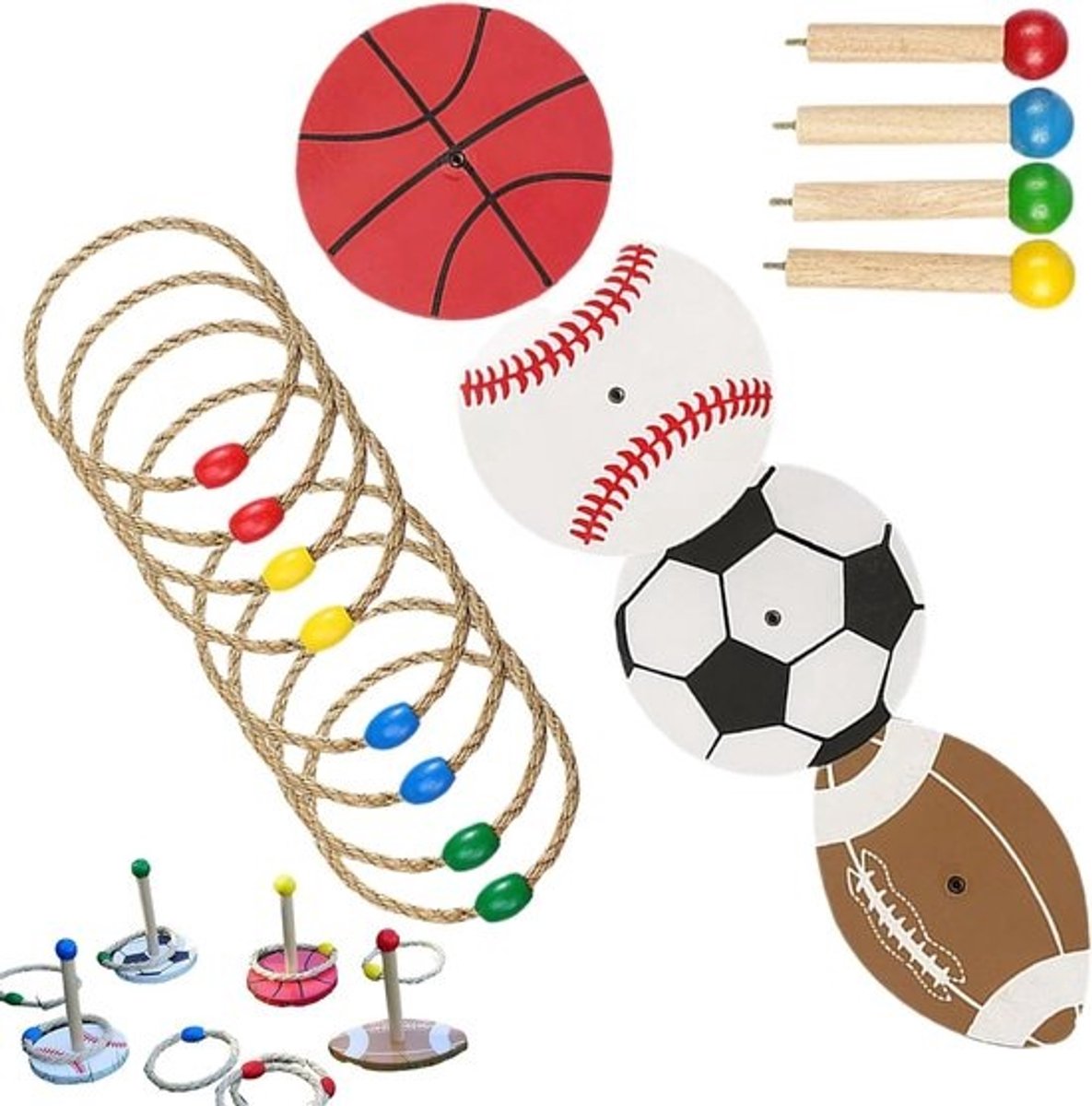 Ring Werpspel - Grasveldspel Behendigheidspel - Buiten Spelen - Oog-handcoördinatie - 25 x 15 x 10 cm - Niet gespecificeerd