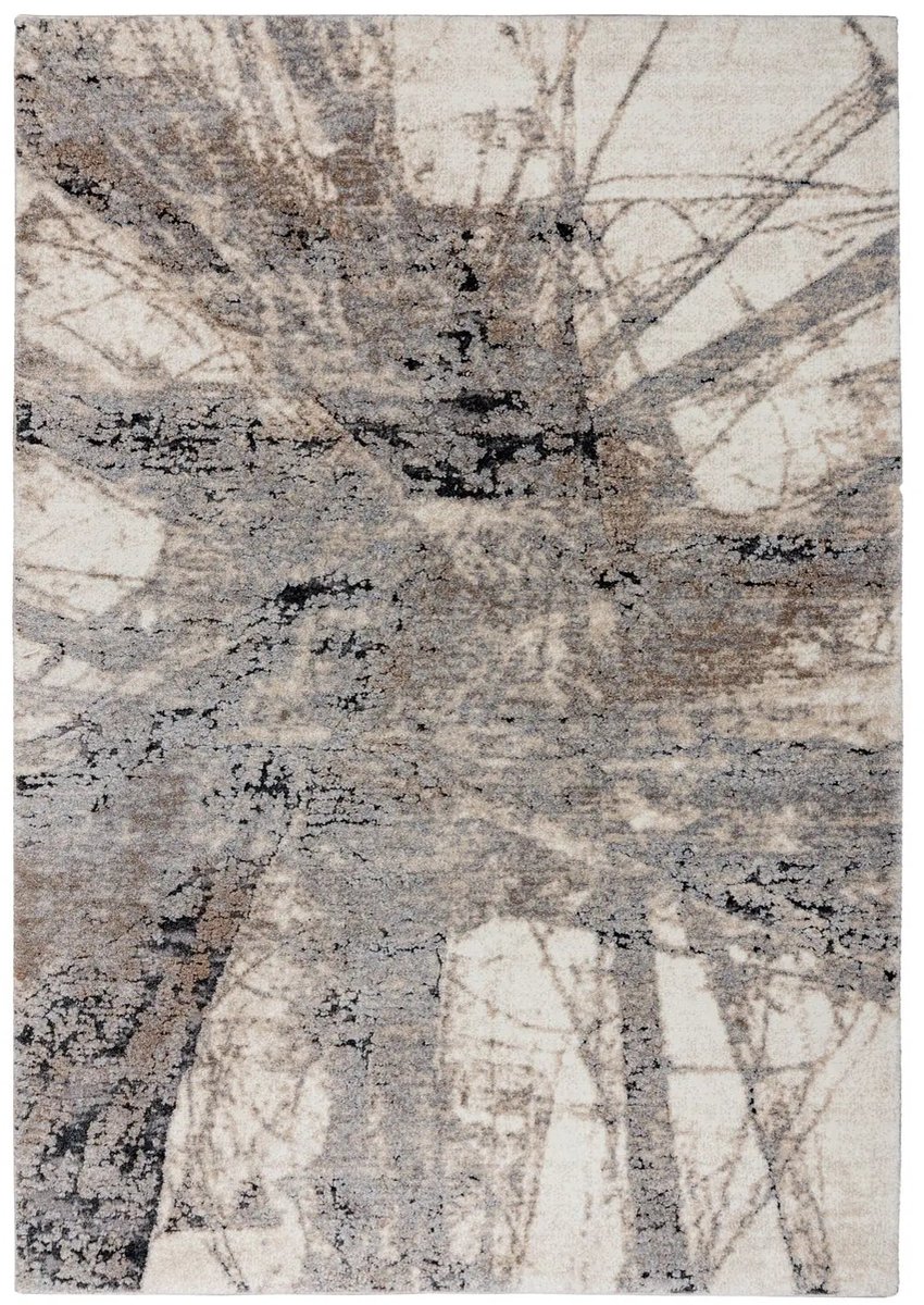 Dutch XXL Hoogpolig Vloerkleed | Tapijt | Firenze | Abstract | Grijs | 200x290 cm