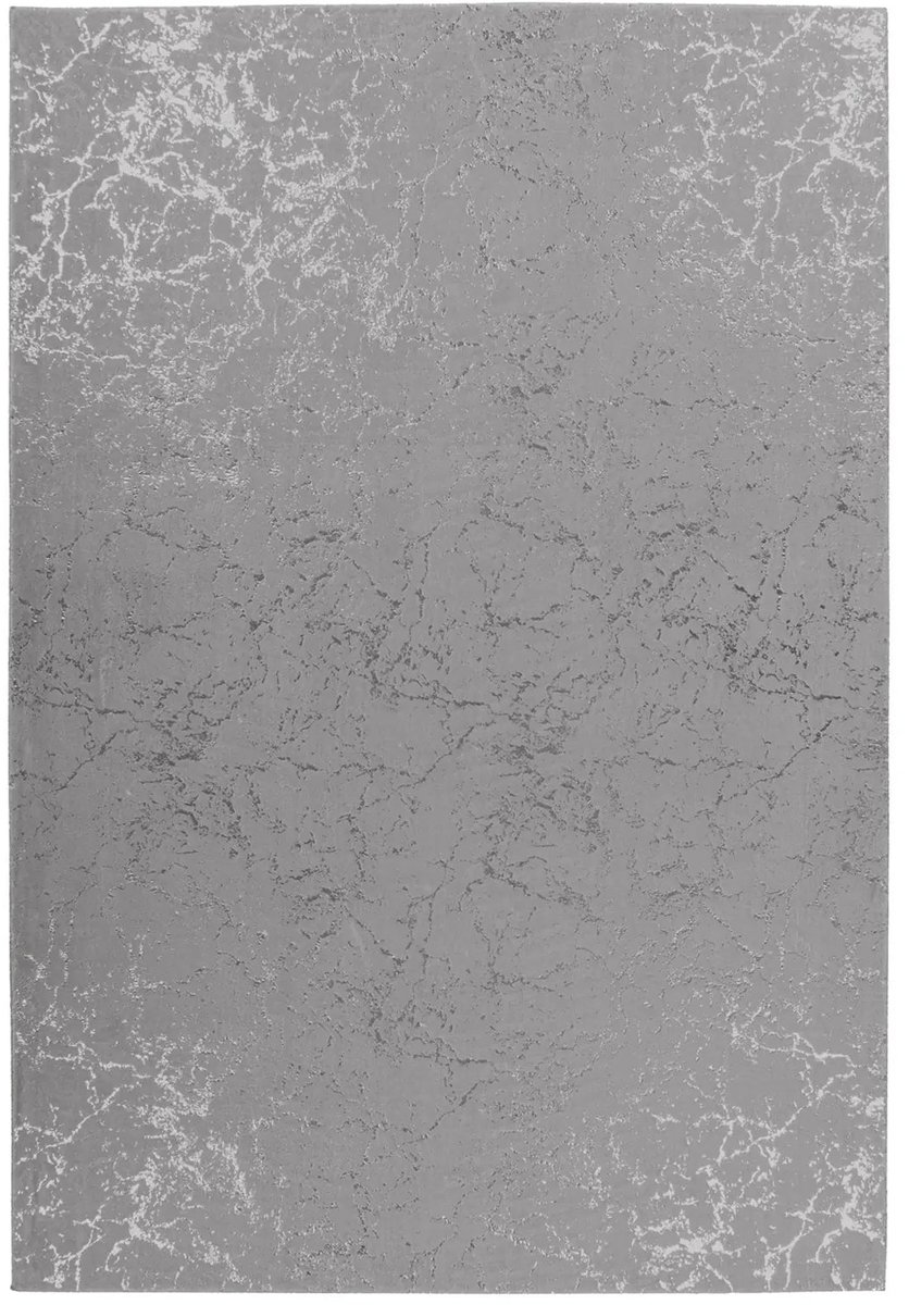 Dutch XXL Hoogpolig Vloerkleed | Tapijt | Bijou | Marmer | Taupe/Zilver | 80x150 cm Taupe / Zilver