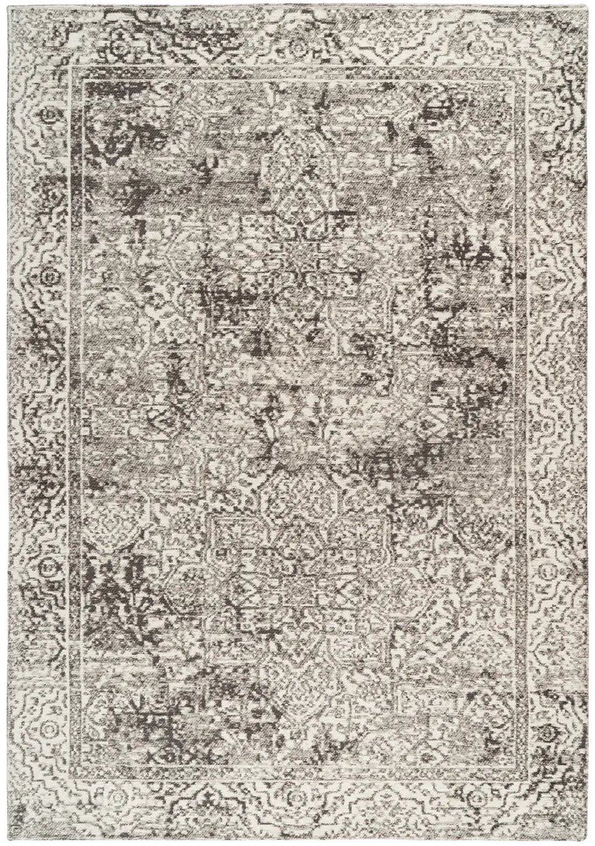 Dutch XXL Vintage Vloerkleed | Tapijt | Davis | Verweerd | Grijs | 80x150 cm