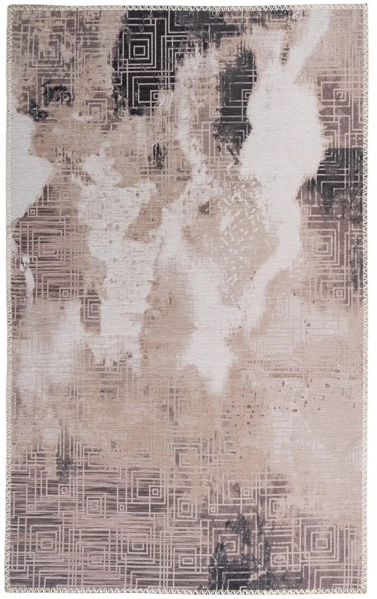 Dutch XXL Design Vloerkleed | Tapijt | Prayer | Abstract | Crème | 80x150 cm