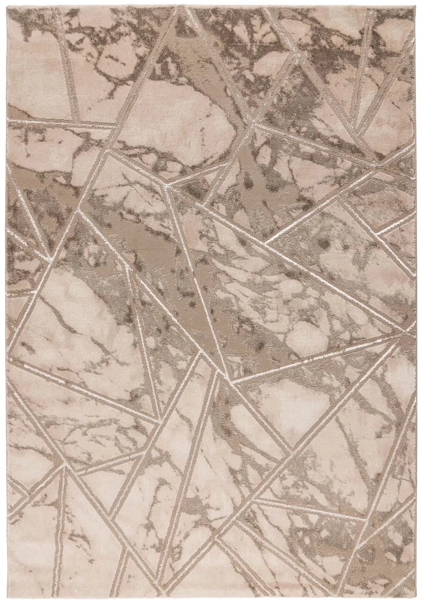 Dutch XXL Modern Vloerkleed | Tapijt | Marmaris | Geometrisch | Beige | 200x290 cm