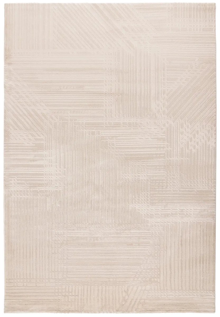 Dutch XXL Modern Vloerkleed | Tapijt | Nancy | Lijnen | Beige | 200x290 cm