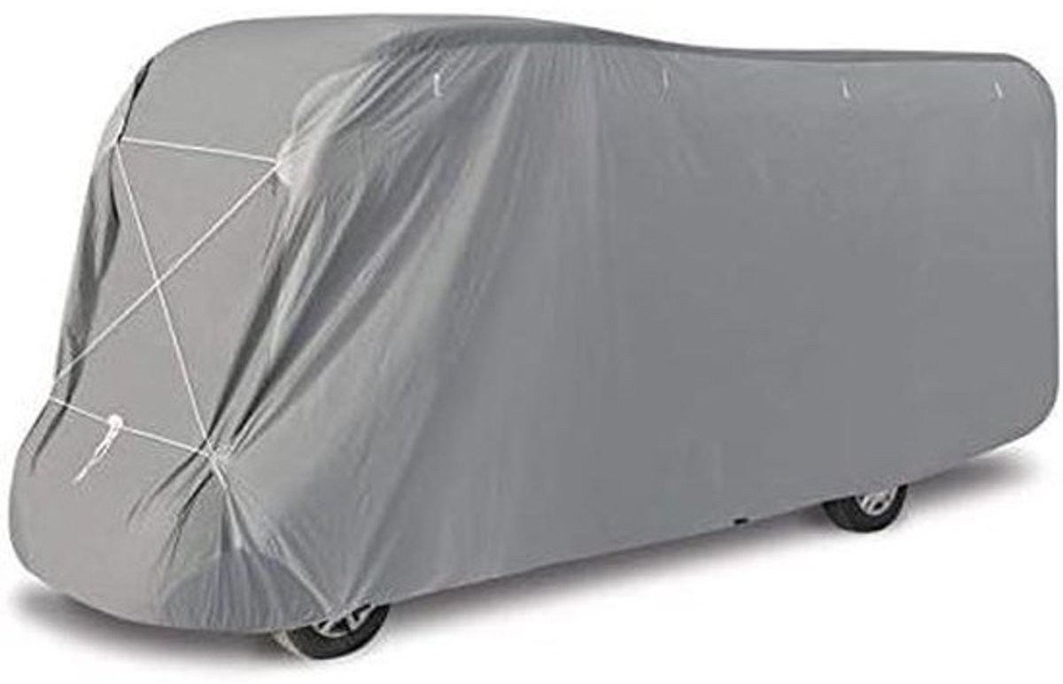 Afdekzeil Camper - Camperhoes Waterdicht - Bescherming Caravan - 3-Laags Ademend Weefsel - 400 x 693 cm - Grijs