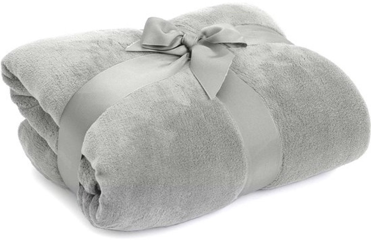Coral Fleece Deken - Woondeken Reisdeken - Gezelligheid Thuis - Zacht en Ademend - 150 x 200 cm - Lichtblauw