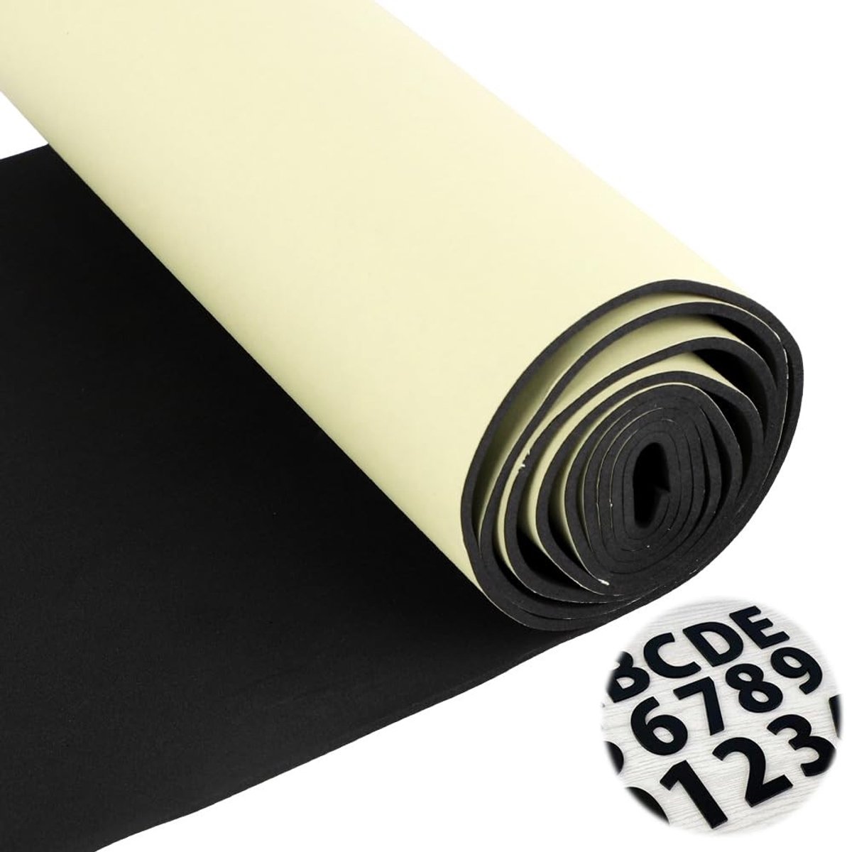 Multifunctionele Zelfklevende Neopreen Foamplaat - Eenvoudig te Snijden Cell Rubber Vel (Zwart, 40cm x 200cm x 3mm) voor DIY Projecten en Creatieve Toepassingen