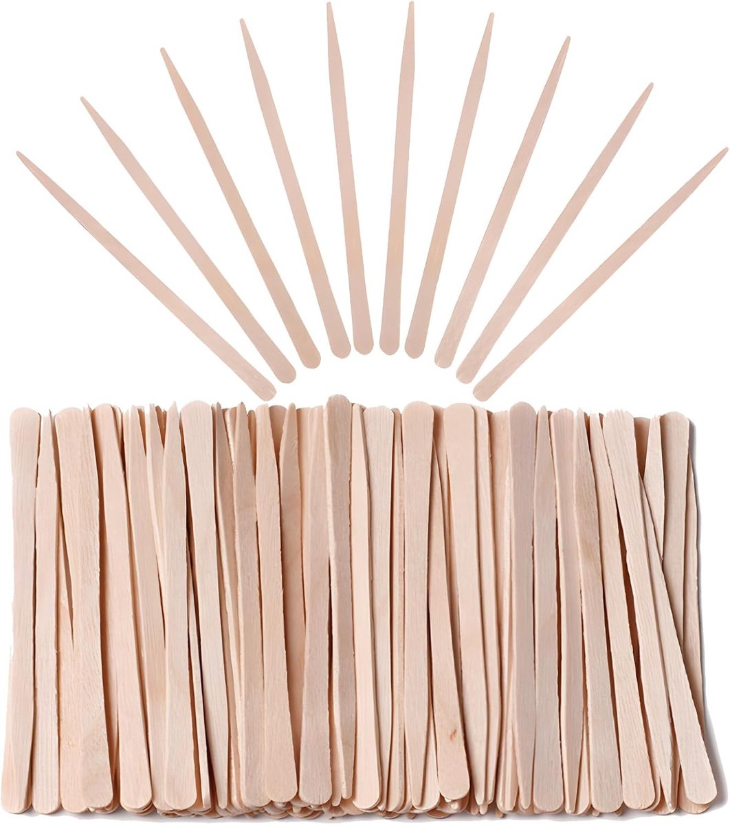 Houten spatels voor ontharing - 200 stuks, ideaal voor waxen, epileren en schoonheidssalons