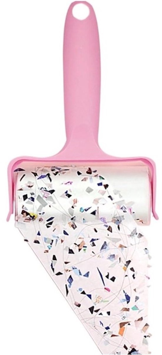 Pluisroller Navullingen - Kledingroller Stickers - Verwijderen Huisdierhaar - Krachtige Kleefkracht - 10 cm - Roze
