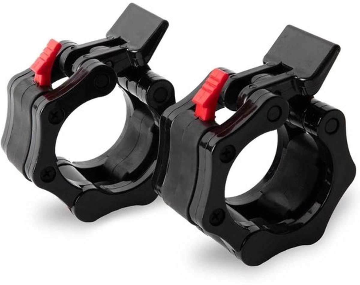 Lock Jaw Collar - Halterschroeven - Kracht Training - Speciaal Vergrendelingsmechanisme - 50 mm - Zwart