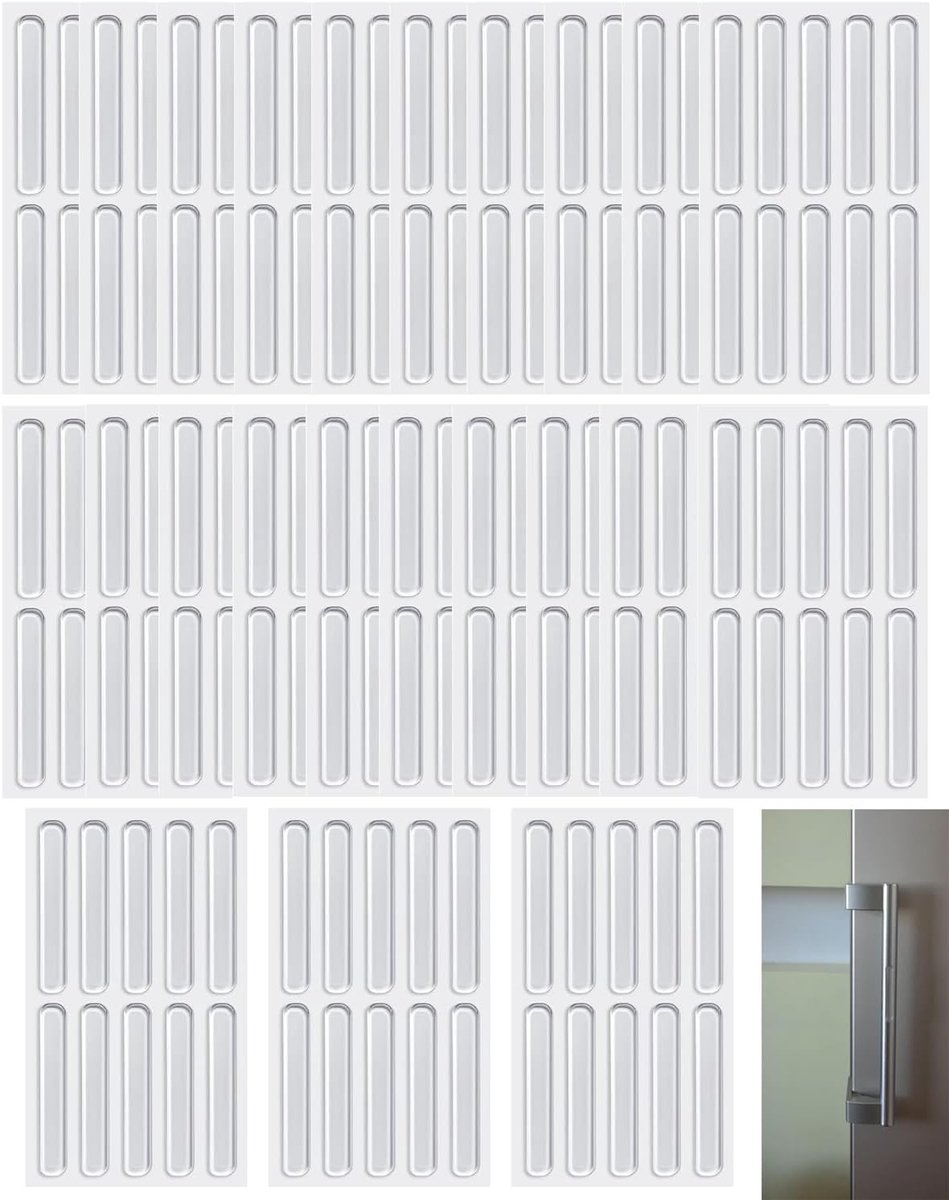 Set van 40 zelfklevende siliconen rubber buffers voor het beschermen van deuren en meubels, krasbestendig en geluidsabsorberend voor thuis en op kantoor.