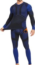 MEETYOO Thermo ondergoed heren, binnenfleece set, functioneel ondergoed, thermisch ondergoed heren , zacht warm flexibel winterpak , heren bovendeel en onderdeel, thermische onderbroek