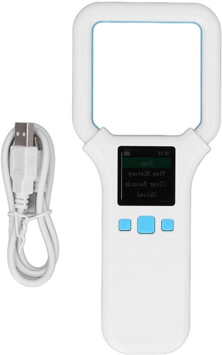 Dier Tag Reader - Huisdier Scanner - Identificatie van Dieren - Ondersteunt Meerdere Protocollen - 135 g - Zwart