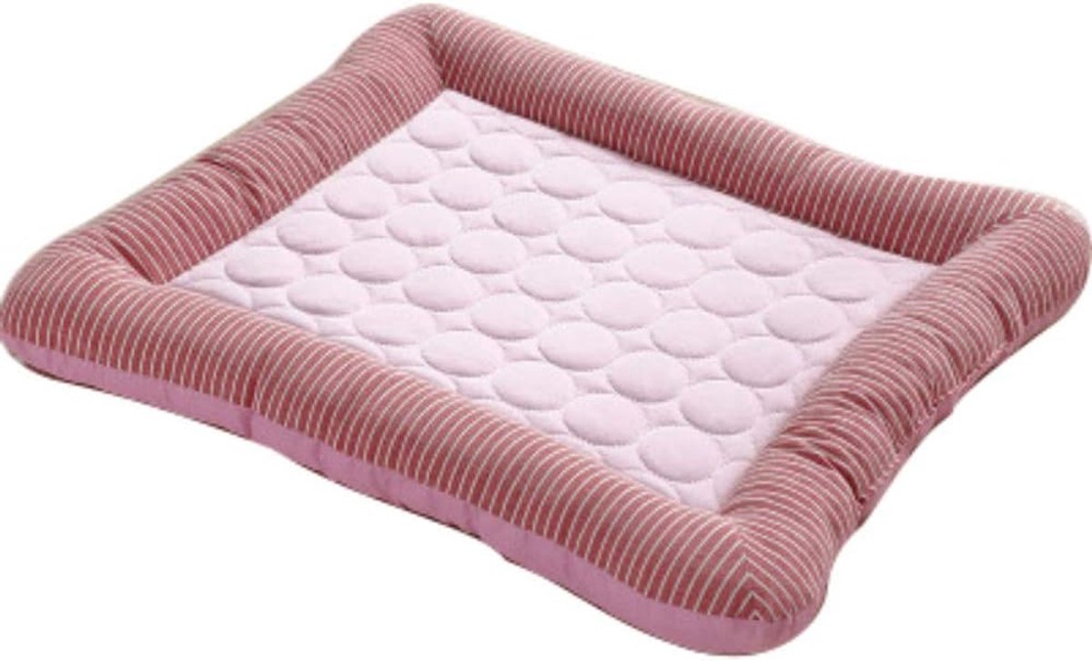 KZQ Wasbare zelfkoelende kattenmat van ijszijde, giftvrij, roze, maat S 45x35 cm