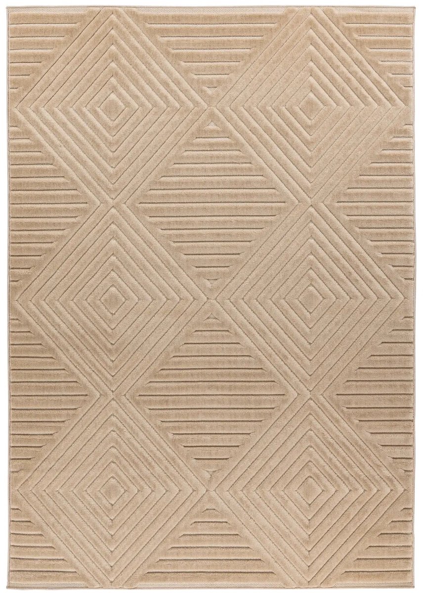 Dutch XXL Scandinavisch Vloerkleed | Tapijt | Viva | Ruiten | Beige