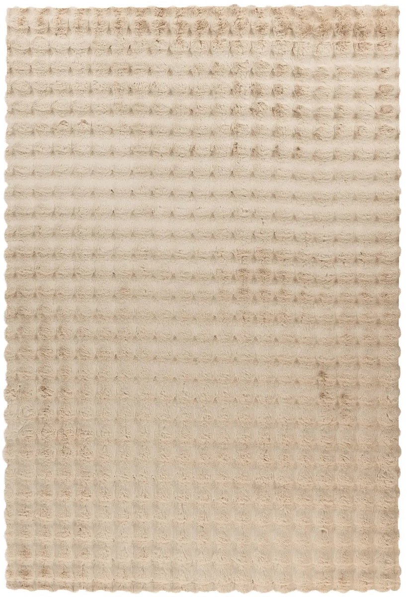 Dutch XXL Hoogpolig Vloerkleed | Tapijt | Harmony | Ribbels | Beige | 80x150 cm