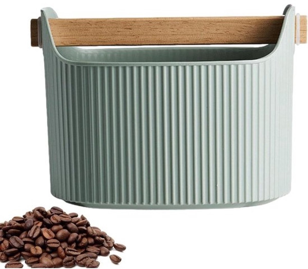 Koffie Espresso Emmer - Gemalen Koffie Box - Gemakkelijk Reinigen - Grote Capaciteit - 1300 ml - Groen