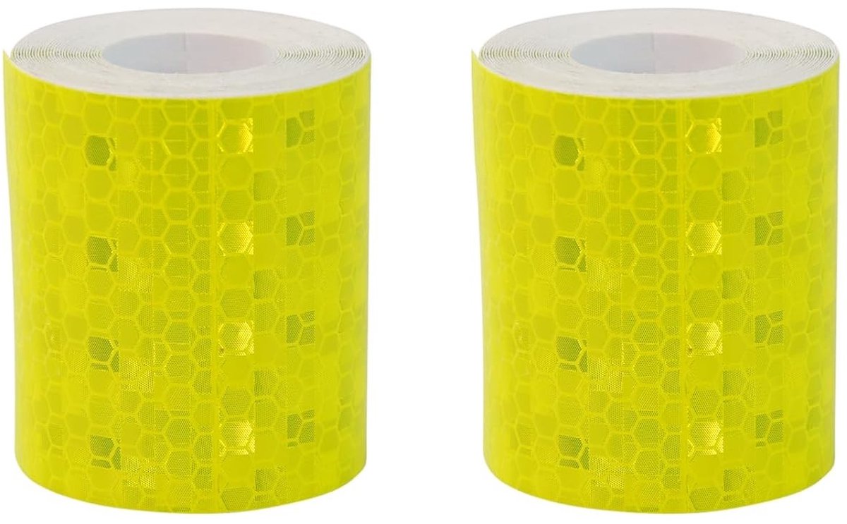 Reflecterende Tape - 2 Rollen Zelfklevende Waterdichte Waarschuwingssticker voor Voertuigen, Veiligheidstape en Opvallende Reflecterende Adhesieve Tape