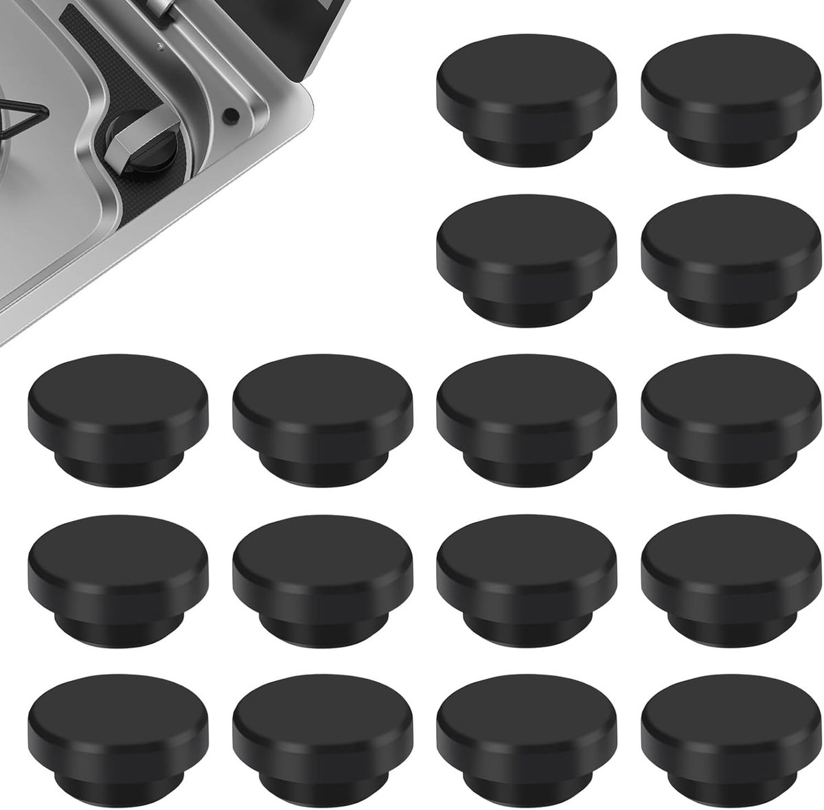 Set van 16 rubberen stopcontacten voor schroefdeksels, geschikt voor 8mm gaten, accessoires voor RV verwarming en meer