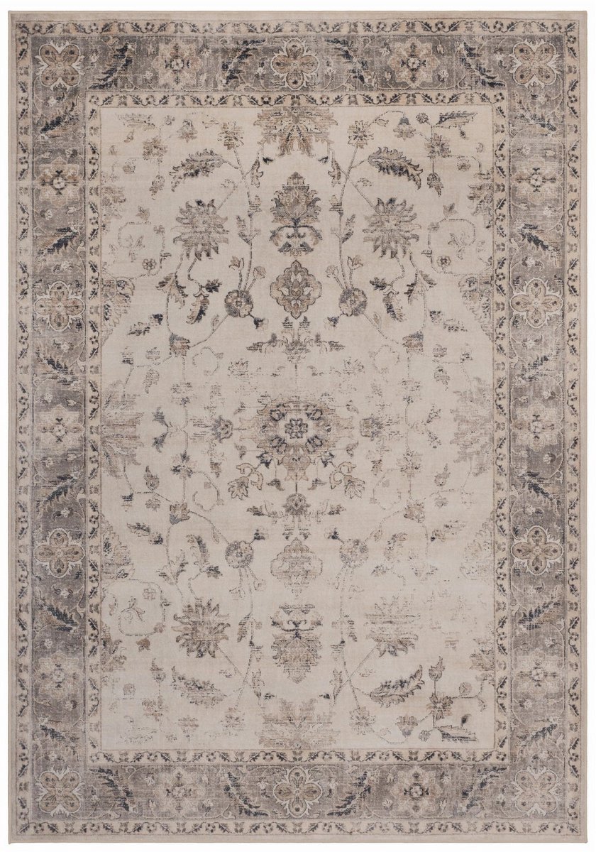 Dutch XXL Vintage Vloerkleed | Tapijt | Inka | Bloemen | Beige | 160x230 cm