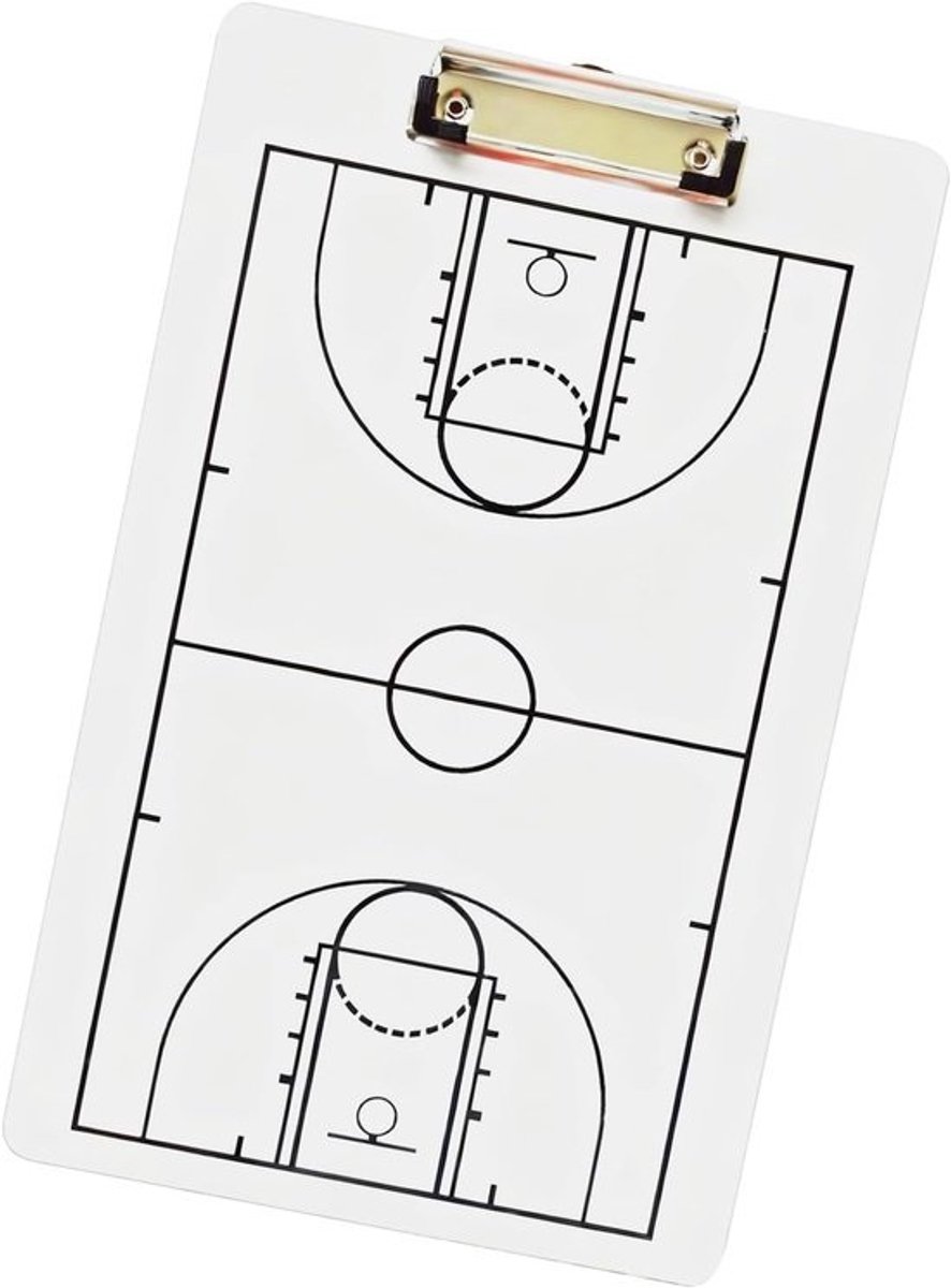 Basketbalklembord Dubbelzijdig - Tactiekbord Whiteboard - Sport Training Plannen - Glad Droog Wisbaar PVC - 35x22 cm - Meerkleurig