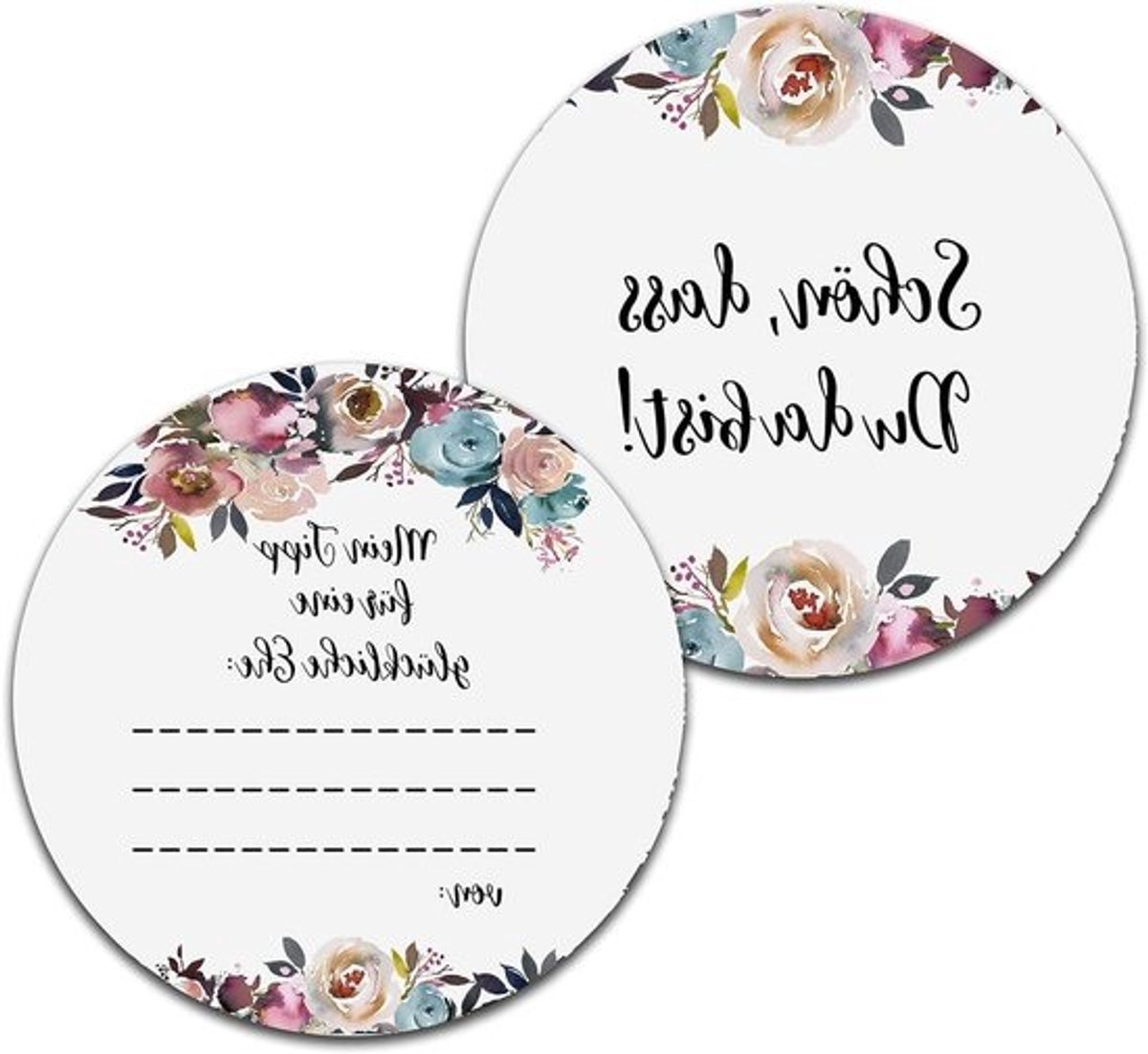 Bierdeksels - Onderzetters bruiloft - Tafeldecoratie bruiloft - Boho bruiloft design - 50 stuks - Boho