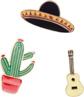 ProductGoods - Kledingspelden set| Decoratie | kledingsierraad | Speld | Pin | Mexico | Spelden | Pins | Buttons | Sierspeld