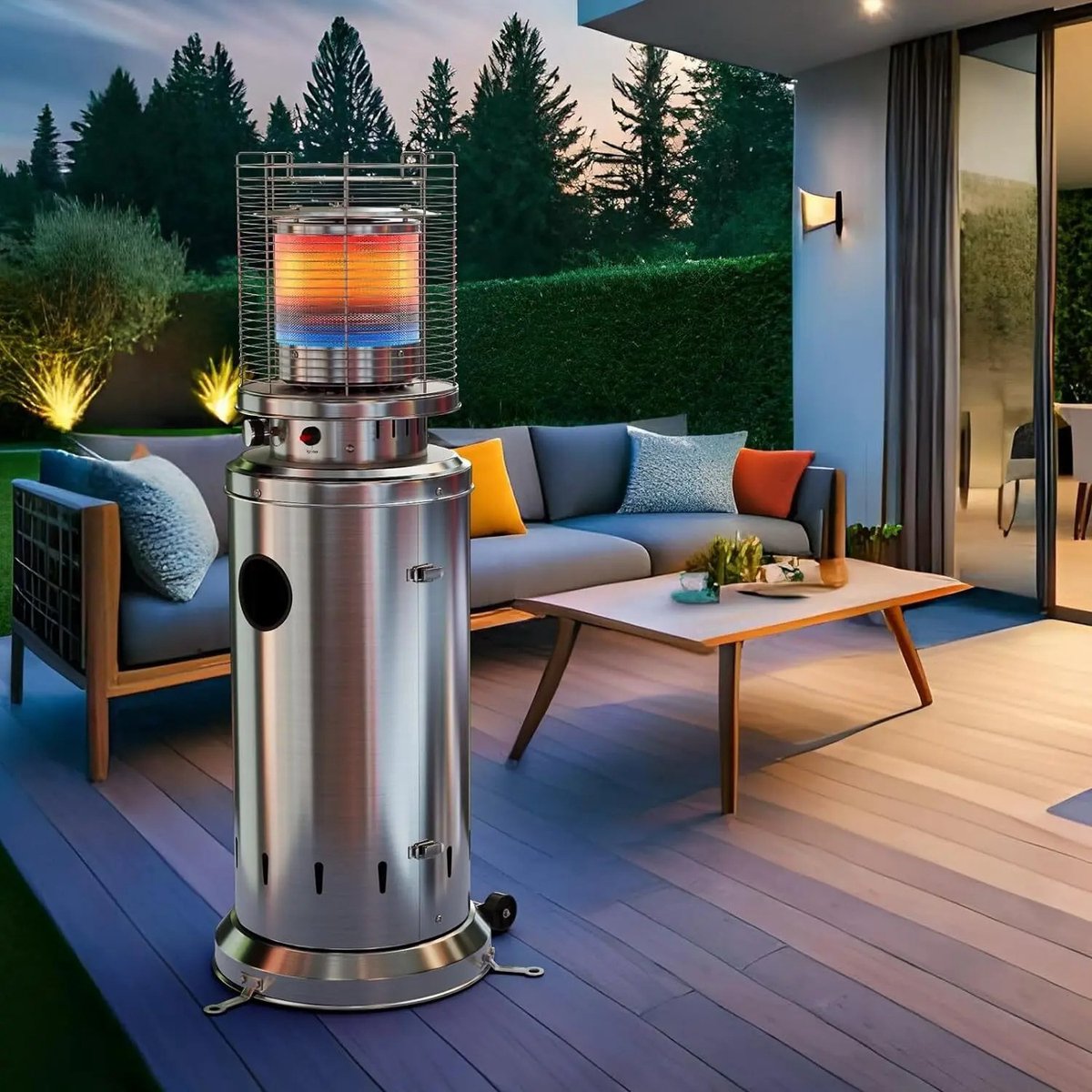 Aafinity terrasverwarmer zilver