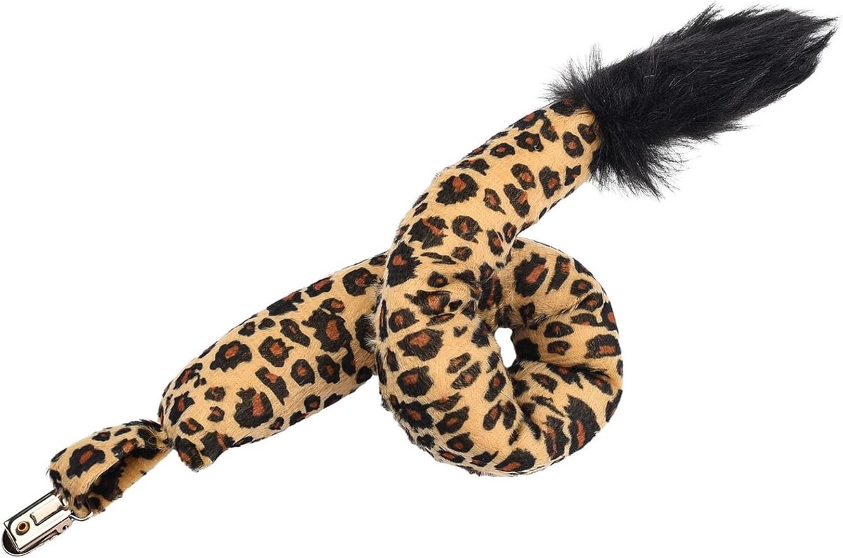 Pluche Dierentail voor Kostuums - Tijger, Luipaard en Koe Staart Accessoires voor Halloween en Cosplay Feestjes