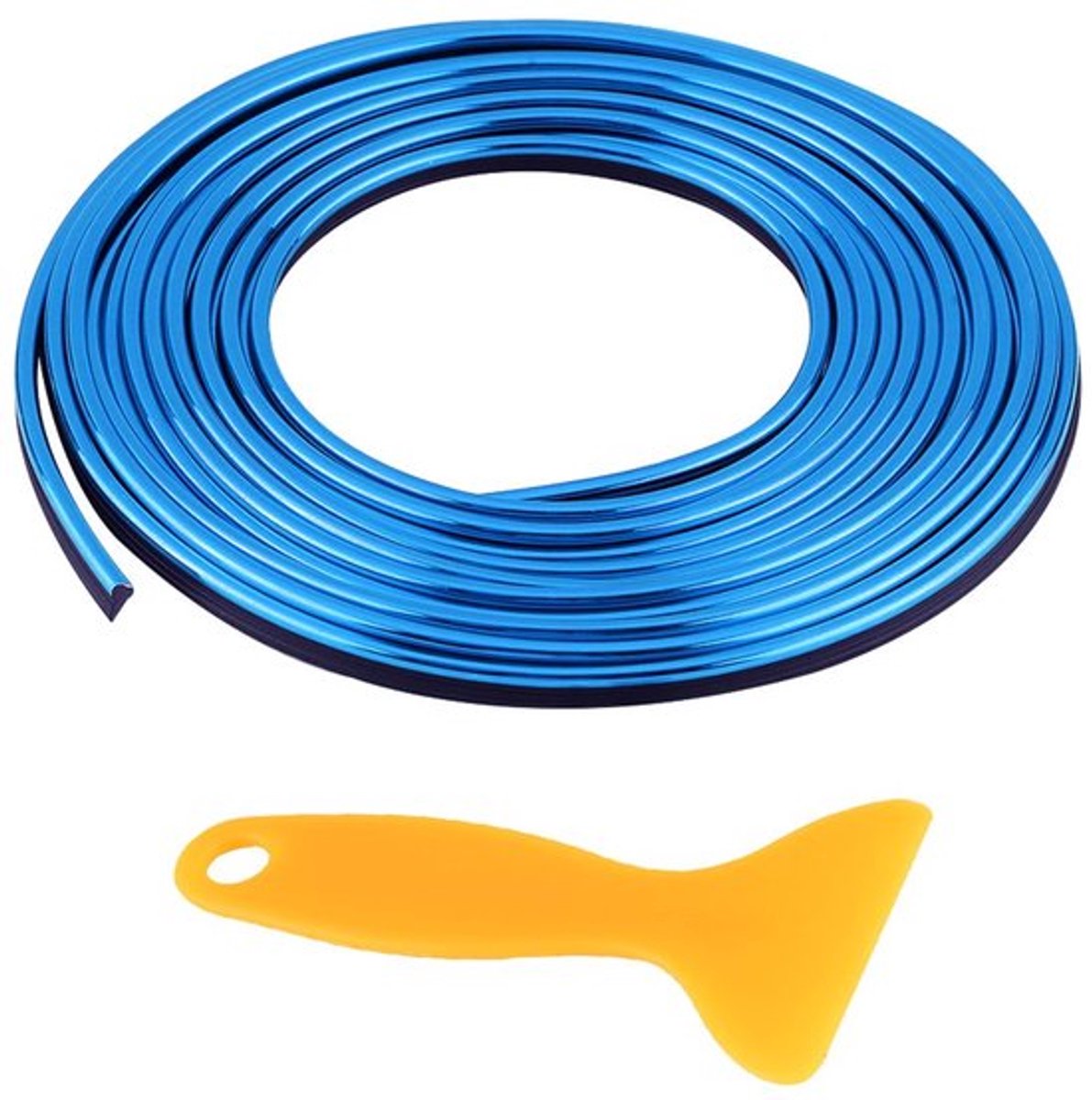 Auto-interieur, decoratieve strips, stickers, sierstrip, flexibel, voor auto, 5 m, doe-het-zelf, blauw