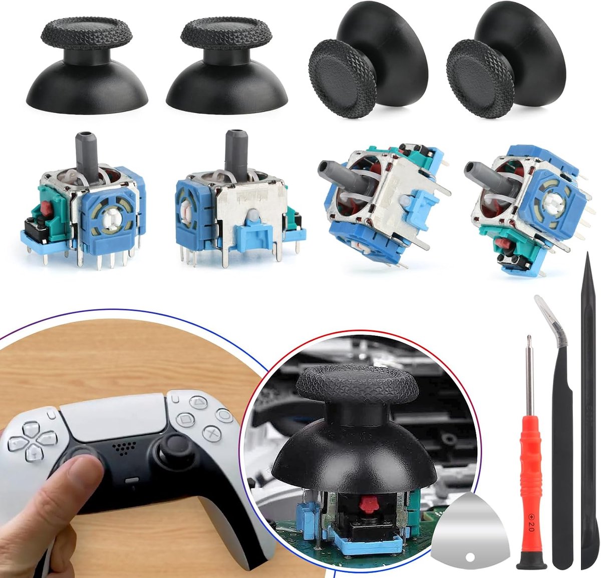 Analoge Joysticks 4 Stuks EL6 2,3K - Geschikt voor PS5 Controller