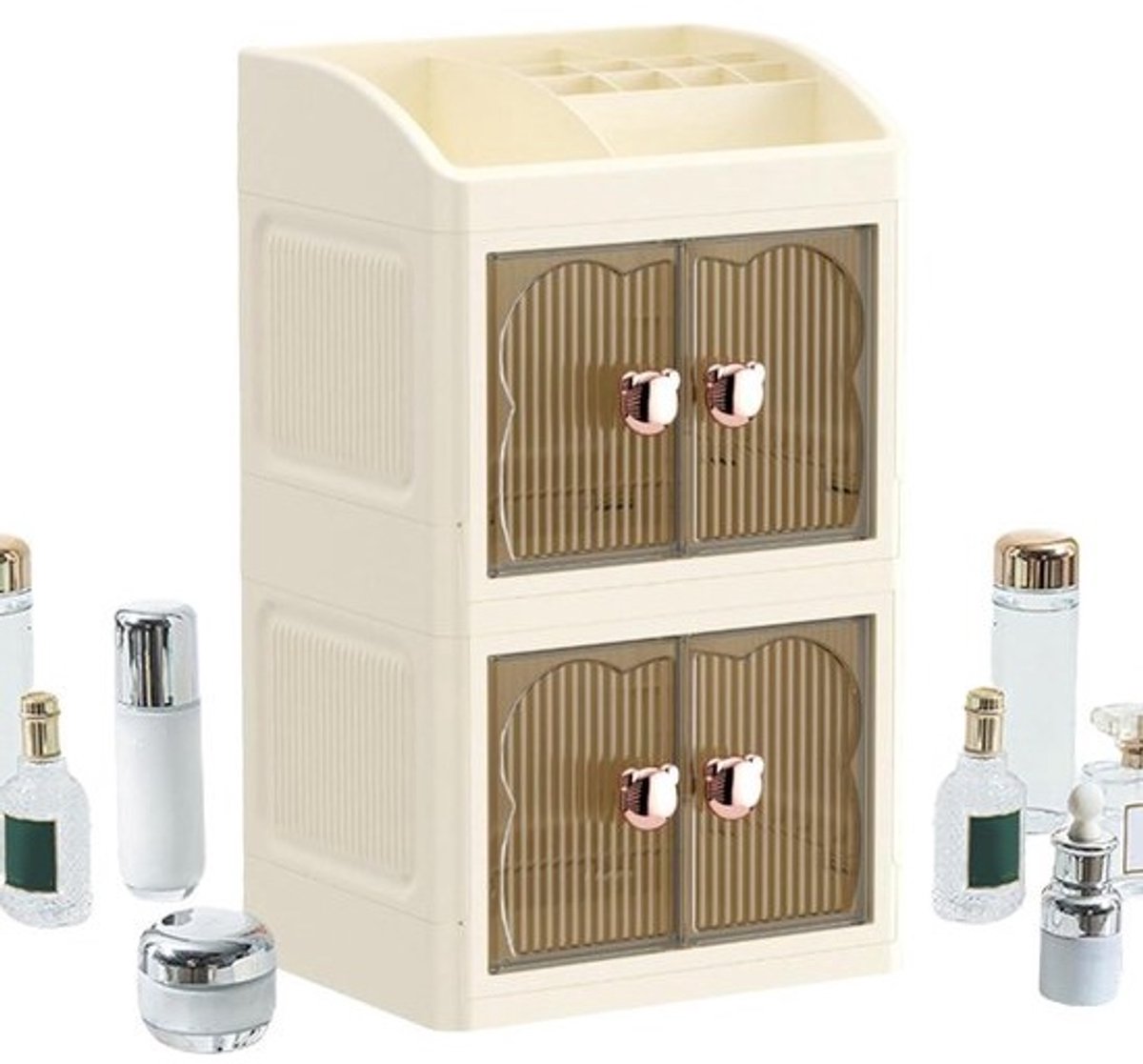 Make-up Organizer - Cosmetica Opberger - Snel Toegang - Stapelbaar Ontwerp - 162 x 19 x 162 cm - Transparant