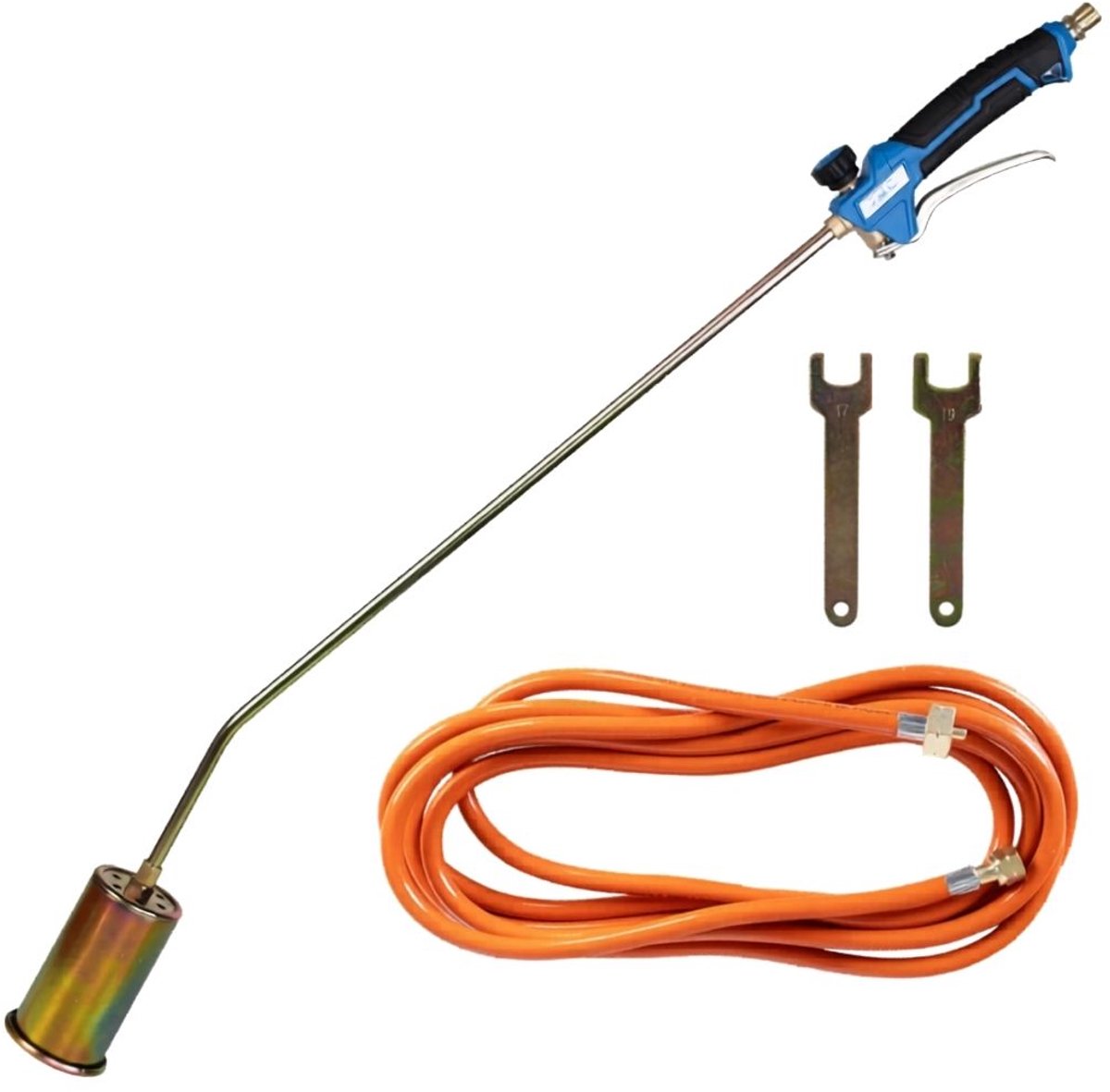 KIRA® Onkruidbrander - Onkruidbrander Gas - Veilig en Comfortabel - Zilver - 90cm x 6cm x 6cm