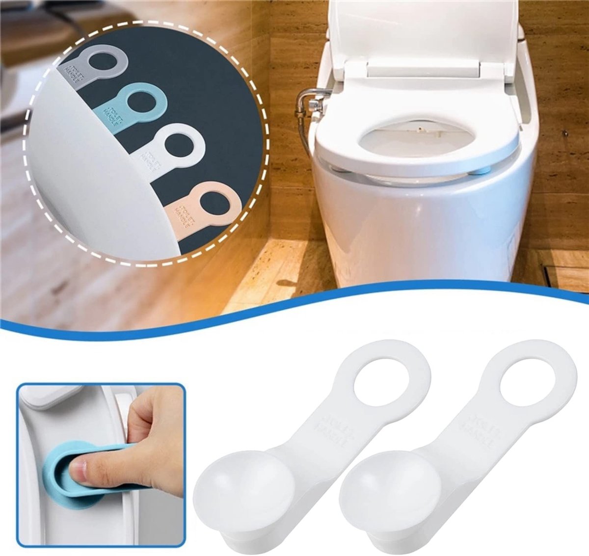 Toiletzitting Lifter - Set van 2 Siliconen Handgrepen met Zuignap