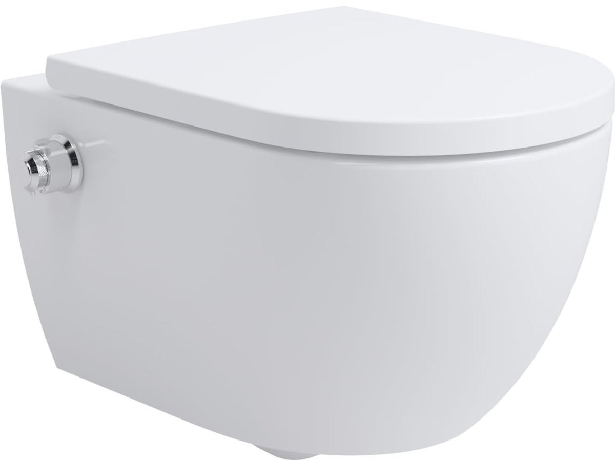 Taharet Shower Toilet - Zonder Spoelrand, Wit