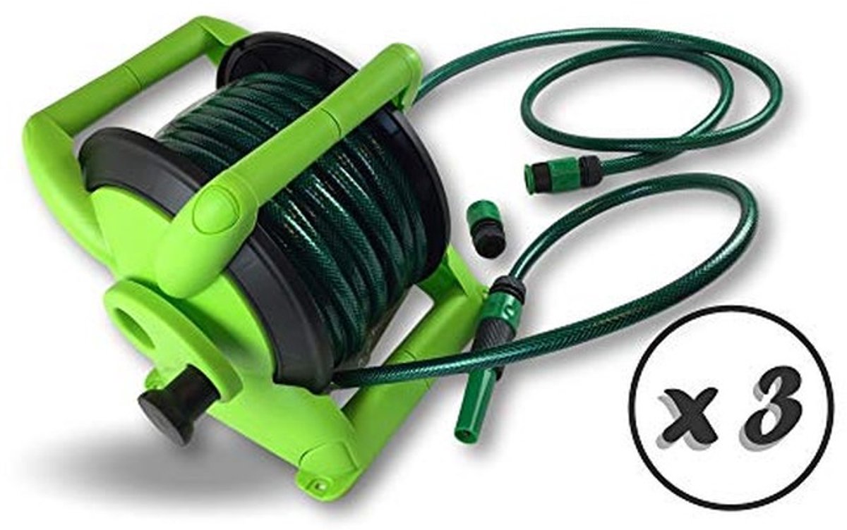 Slangwagen met Versterkte Slang - 15 m x 15 mm - Inclusief Accessoires
