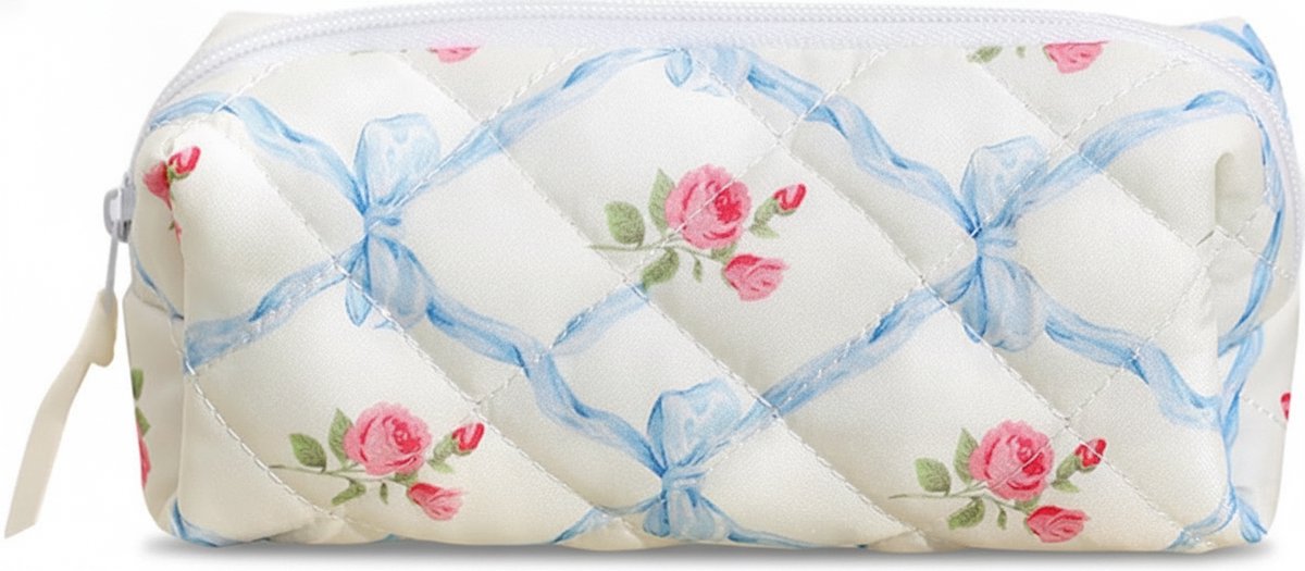 Multifunctioneel Etui - Met Bloemenpatroon - Voor Pennen, Make-up, Geld en Sleutels