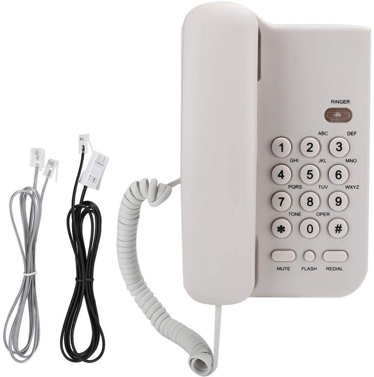 Vaste Telefoon - Compact en Draagbaar - Wit