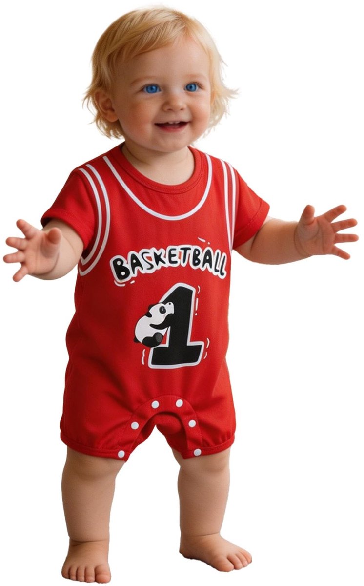 Uniseks babybody - Rode bodysuit voor zomerdagen