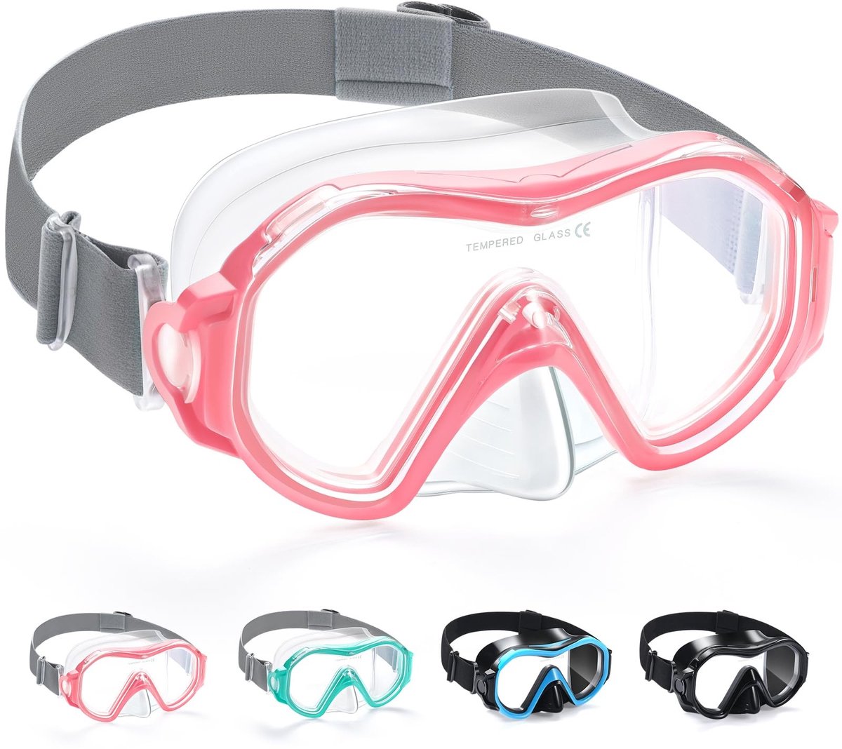 Duikmasker voor Volwassenen - 180° Panoramisch - Roze