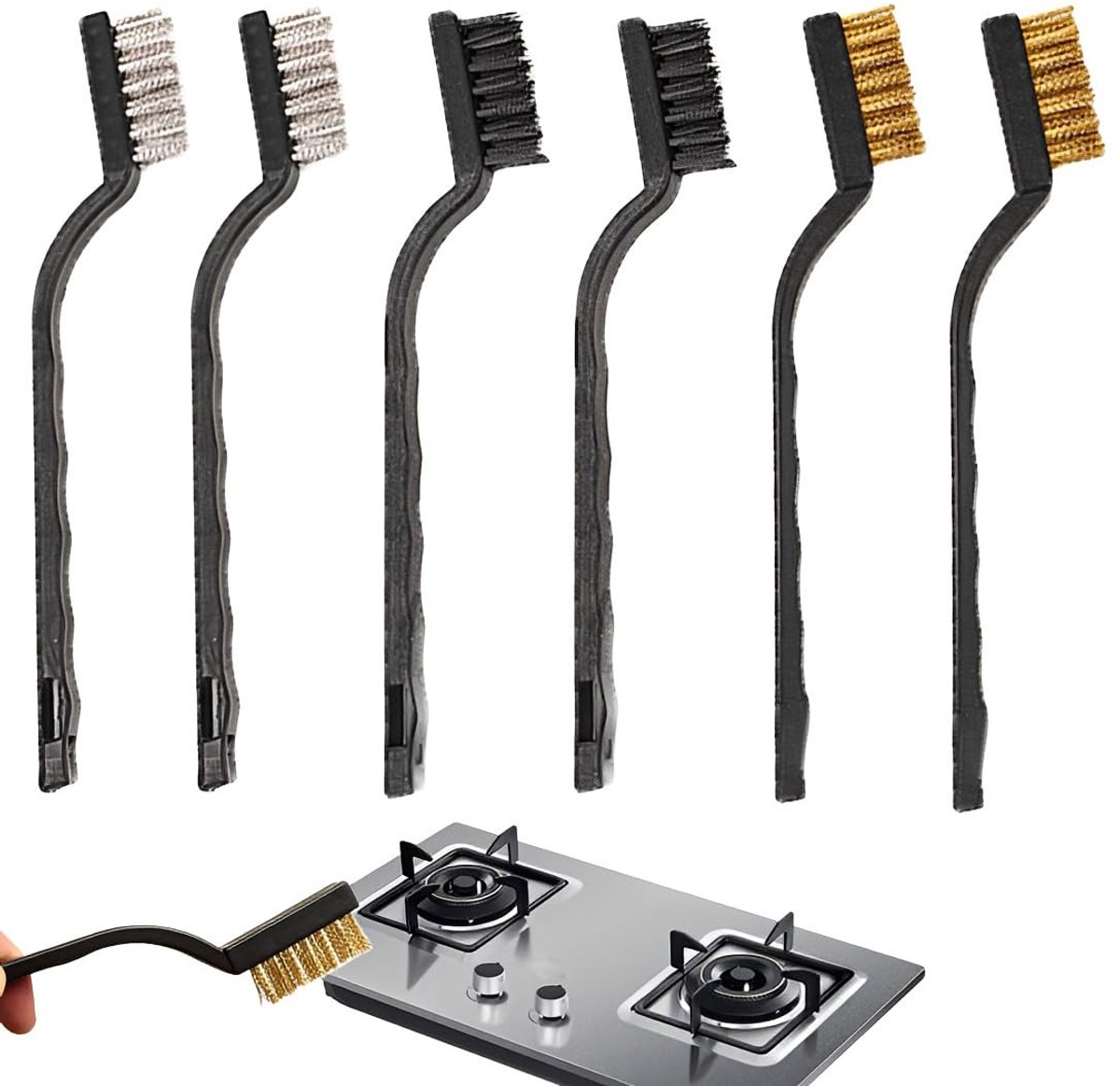 3-delige Metaalborstels Set - Nylon en - Voor Reinigen en Schuren