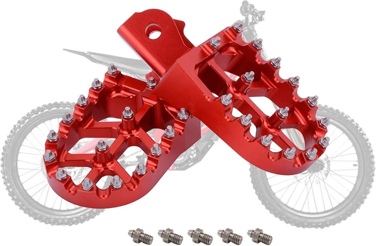 Voetsteunen voor Dirtbike - Voetsteunen in Rood