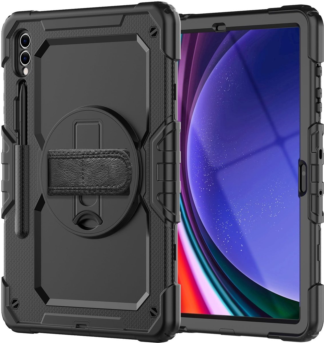 Hardcase met handvat voor Galaxy Tab S9 Ultra - Zwart