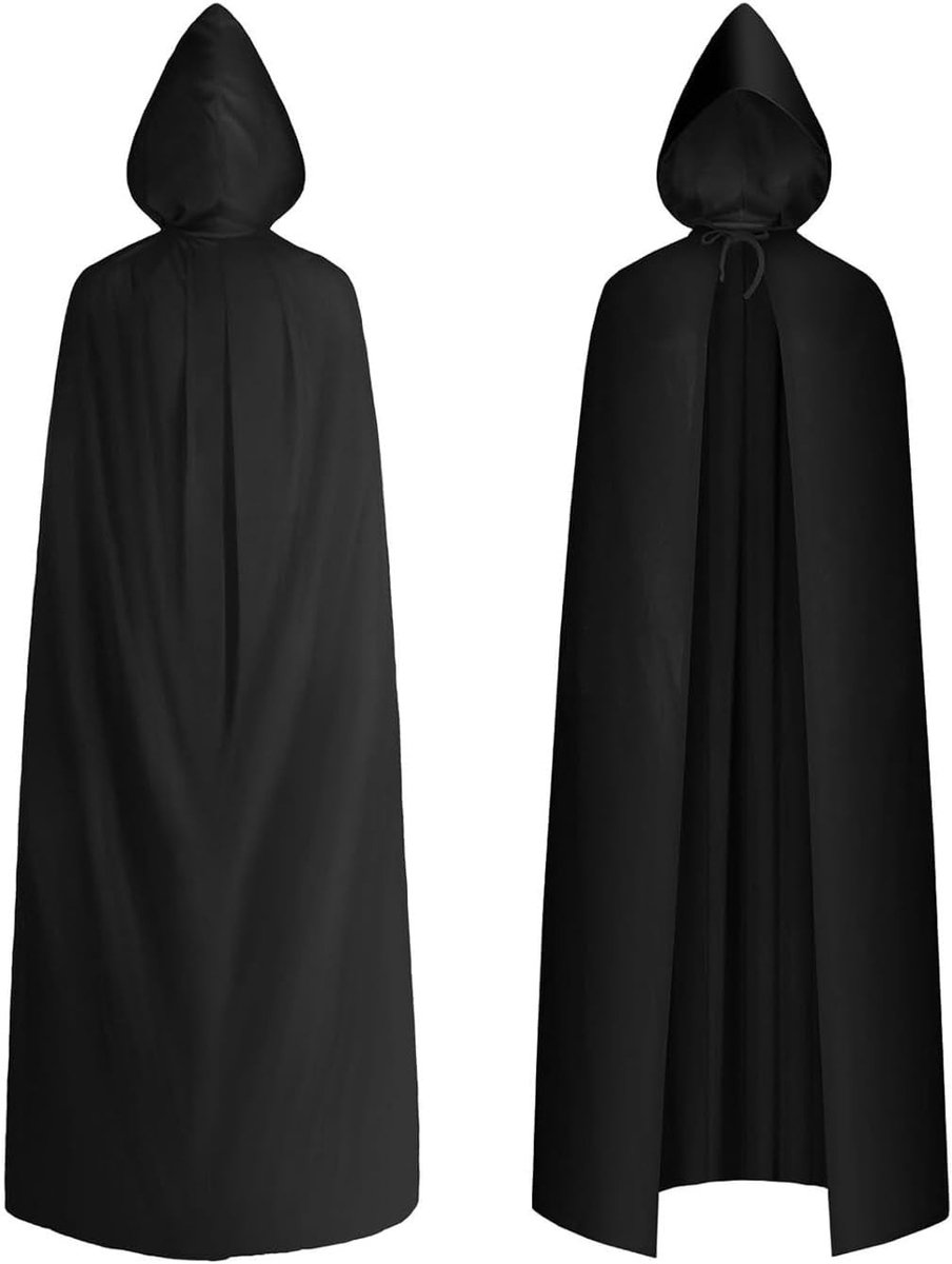 Hooded Vampiercape voor Volwassenen, Perfect voor Halloween, Carnaval en Kostuums, 150 cm Lang