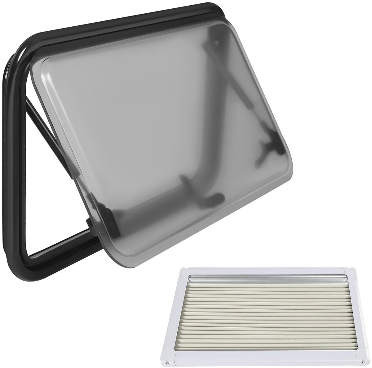 Motorhome Raam - 700 x 400 mm - Zwart Aluminium en Acryl