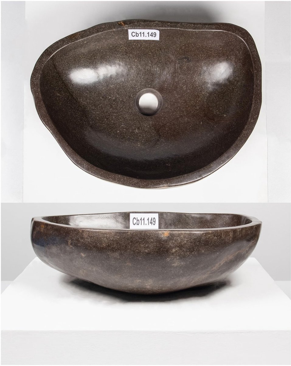 Natuursteen Wastafel - 50 cm rondom gepolijst