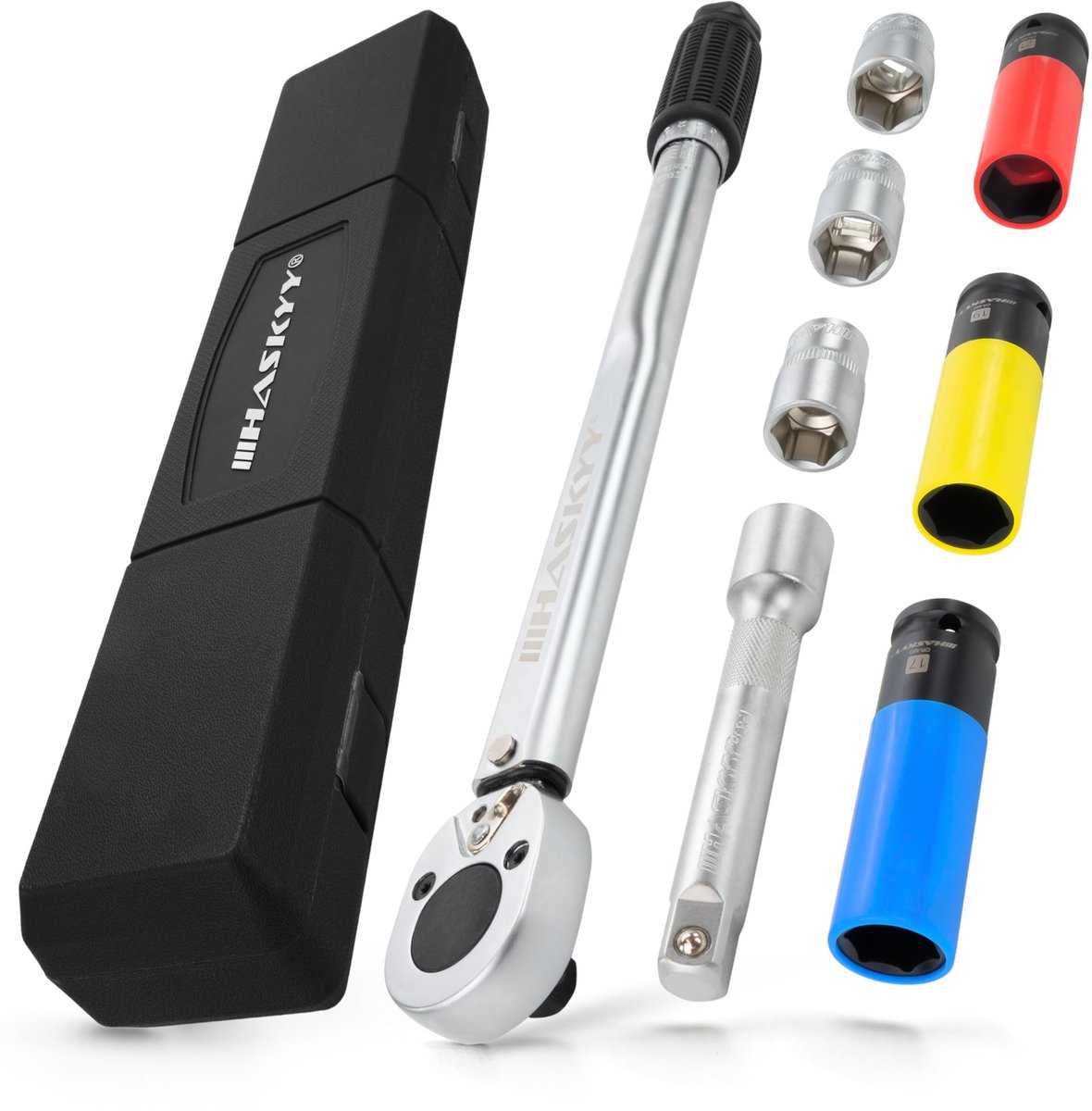 Momentsleutel Set - Inclusief 8-delige Impactsleutelset - 28-210 Nm