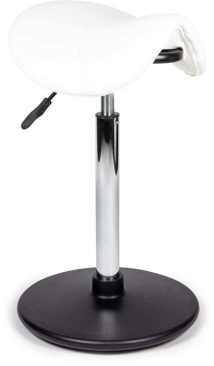 Ergonomische Balanskruk - Verstelbare Wiebelkruk - Wit - 50-68cm