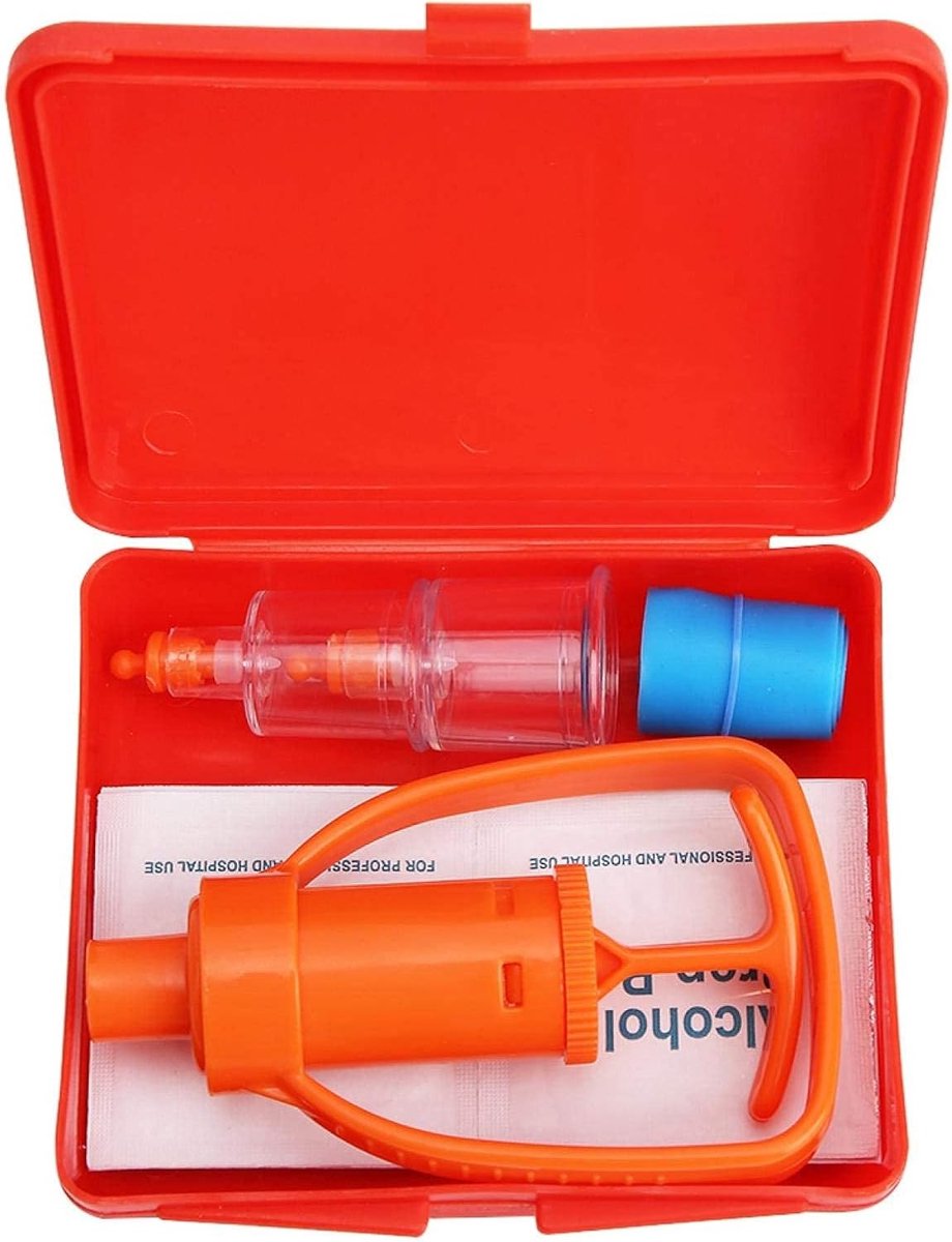Venom Extractor Suction Pump voor Noodhulp bij Slangenbeten - Herbruikbare Set voor Kamperen en Overleving met Handige Pomp en Accessoires