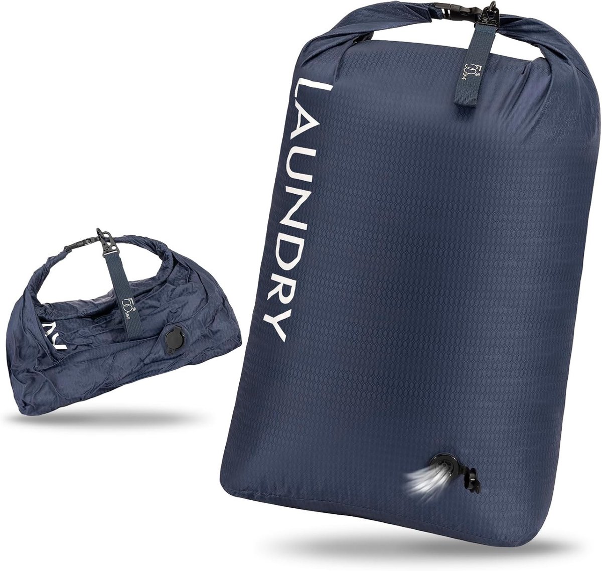 Draagbare Waszak voor Reizen, Vacuüm Compressie Tas voor Vuile Kleding, Waterdichte Opbergtas voor Sport, Kamperen en Yoga met Geurvrije Opslagmogelijkheden