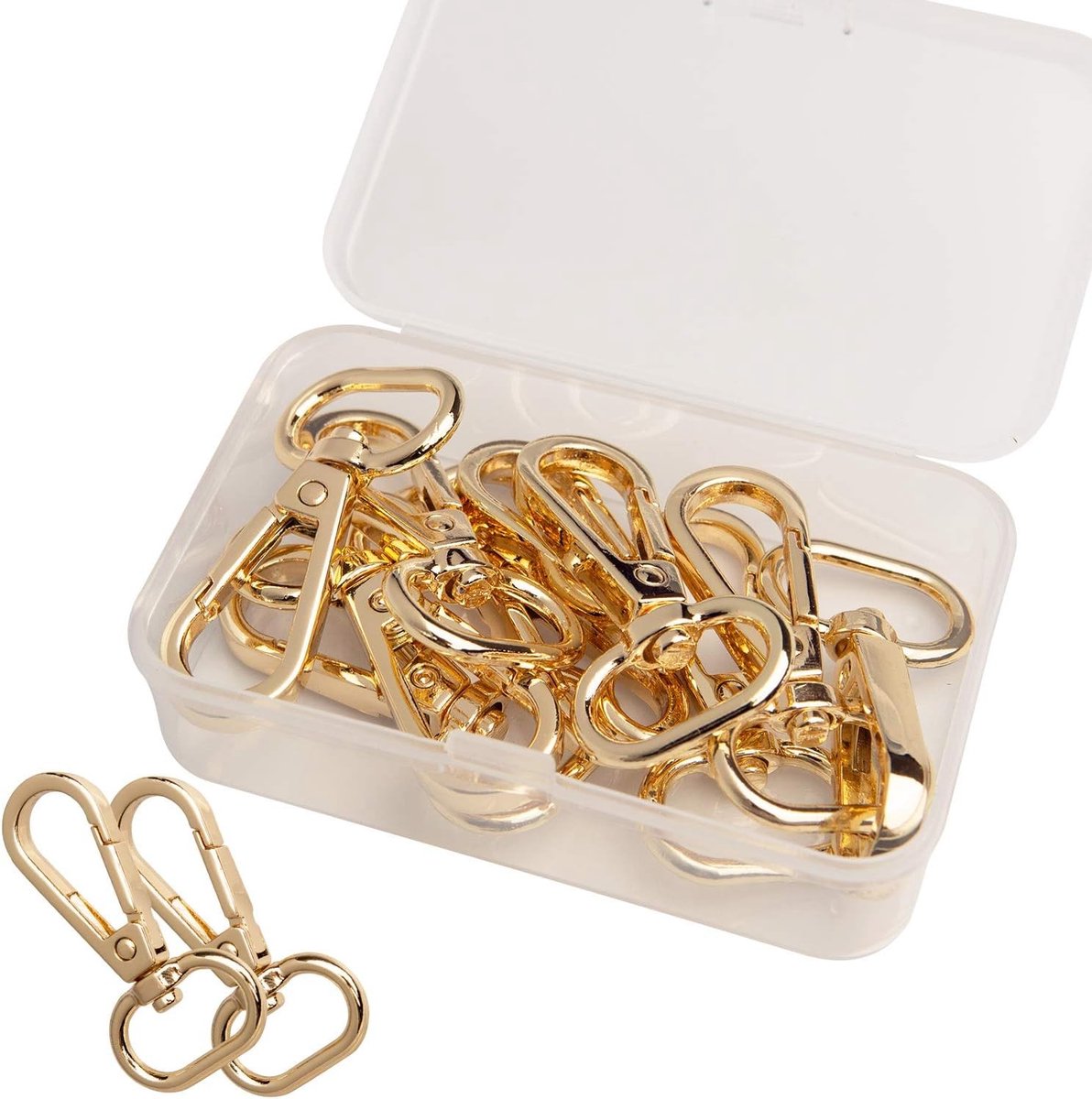 10 Stuks Legering Kreeftsluitingen Ringclips Sleutelhangers voor Handtassen, Portemonnees en Lanyards - Goudkleurig, Perfect voor DIY Projecten en Creatieve Accessoires
